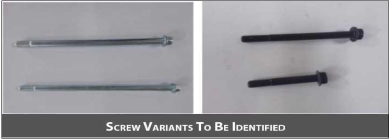 automotive parts inspection ckd- Screw Variants To Be Identified